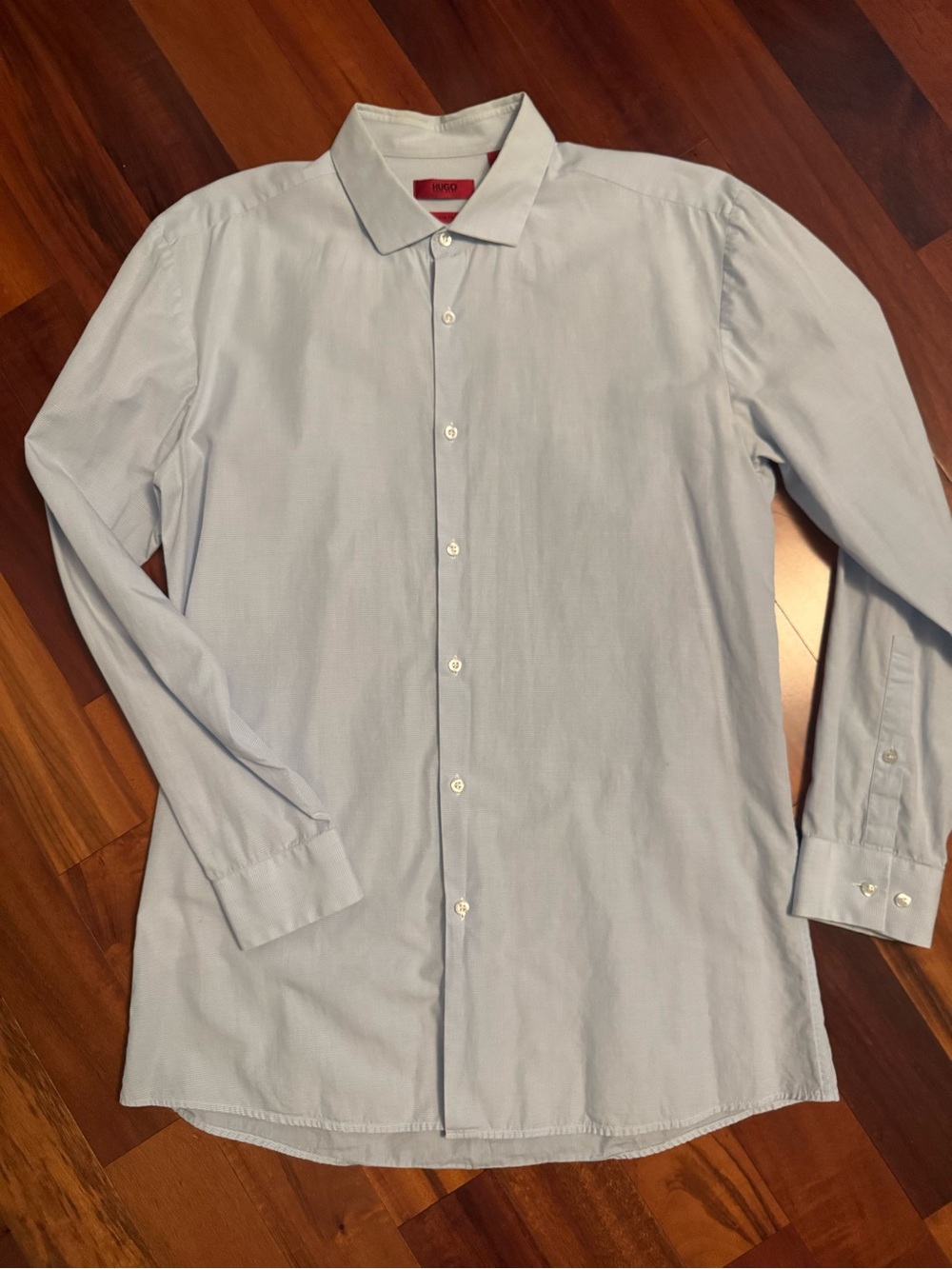 HUGO Light Blue Men's Button-Up Dress Shirt